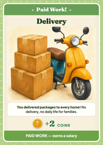 Delivery game card