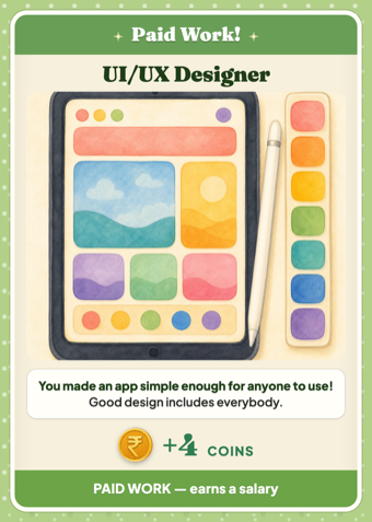 UX designer game card